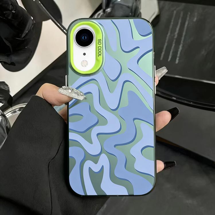 กระเป๋าโทรศัพท์ PC 2-in-1 ลายเส้นคลื่นแบบด้าน IMD สำหรับ iPhone 11, สำหรับ iPhone 11 Pro, สำหรับ iPhone X / XS, สำหรับ iPhone XR, สำหรับ iPhone XS Max, สำหรับ iPhone 8 Plus / 7 Plus