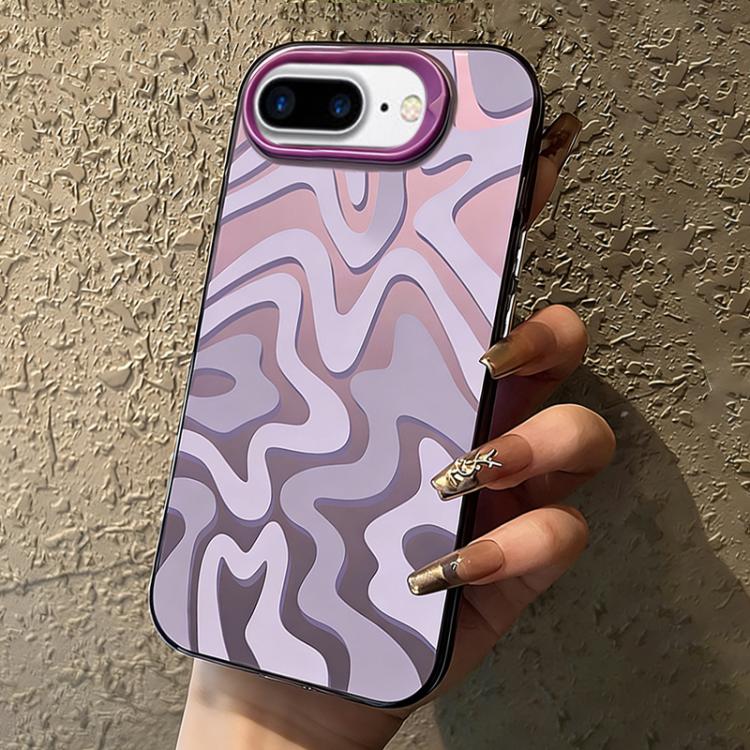 กระเป๋าโทรศัพท์ PC 2-in-1 ลายเส้นคลื่นแบบด้าน IMD สำหรับ iPhone 11, สำหรับ iPhone 11 Pro, สำหรับ iPhone X / XS, สำหรับ iPhone XR, สำหรับ iPhone XS Max, สำหรับ iPhone 8 Plus / 7 Plus