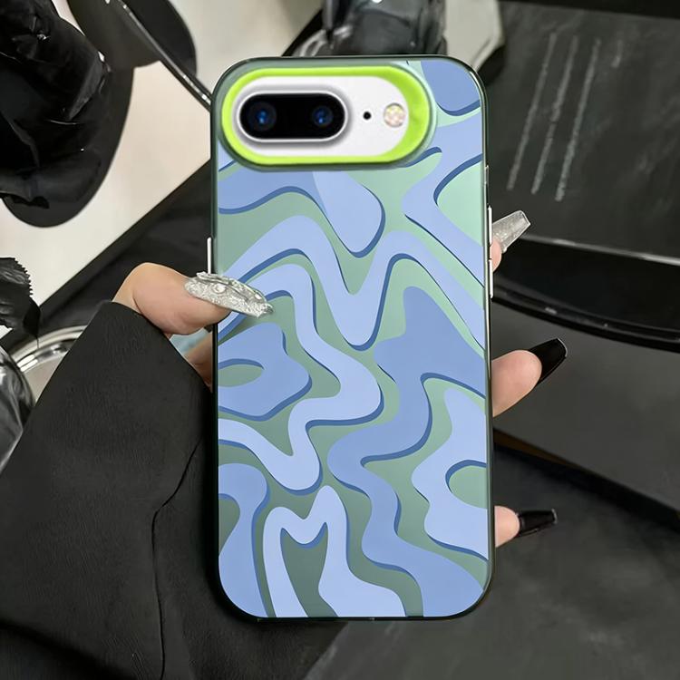 กระเป๋าโทรศัพท์ PC 2-in-1 ลายเส้นคลื่นแบบด้าน IMD สำหรับ iPhone 11, สำหรับ iPhone 11 Pro, สำหรับ iPhone X / XS, สำหรับ iPhone XR, สำหรับ iPhone XS Max, สำหรับ iPhone 8 Plus / 7 Plus