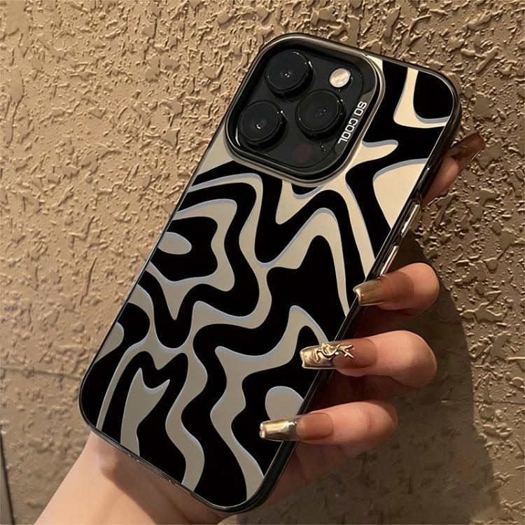กระเป๋าโทรศัพท์ PC 2-in-1 ลายเส้นคลื่นแบบด้าน IMD สำหรับ iPhone 11, สำหรับ iPhone 11 Pro, สำหรับ iPhone X / XS, สำหรับ iPhone XR, สำหรับ iPhone XS Max, สำหรับ iPhone 8 Plus / 7 Plus