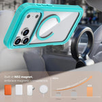 เคสโทรศัพท์อะคริลิกแบบครอบคลุมเต็มที่พร้อมคลิปหลังแม่เหล็ก สำหรับ iPhone 17 Pro Max, สำหรับ iPhone 17 Pro, สำหรับ iPhone 17, สำหรับ iPhone Air, สำหรับ iPhone 16 Pro Max, สำหรับ iPhone 16 Pro