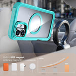 เคสโทรศัพท์อะคริลิกแบบครอบคลุมเต็มที่พร้อมคลิปหลังแม่เหล็ก สำหรับ iPhone 16 Plus, สำหรับ iPhone 16, สำหรับ iPhone 15 Pro Max, สำหรับ iPhone 15 Pro, สำหรับ iPhone 15 Plus / 14 Plus, สำหรับ iPhone 15