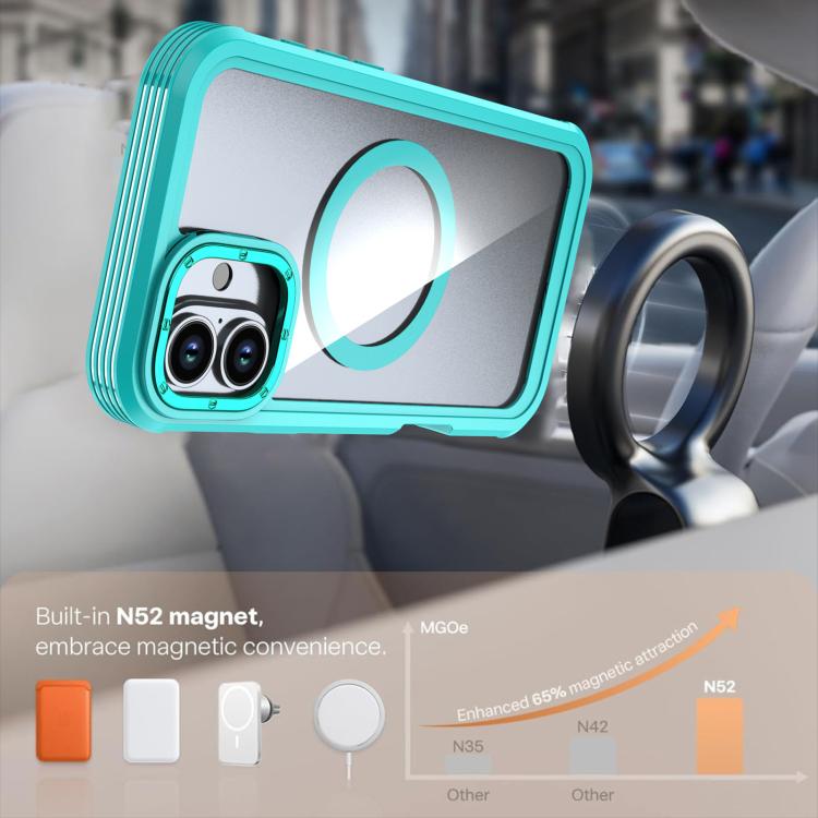 เคสโทรศัพท์อะคริลิกแบบครอบคลุมเต็มที่พร้อมคลิปหลังแม่เหล็ก สำหรับ iPhone 16 Plus, สำหรับ iPhone 16, สำหรับ iPhone 15 Pro Max, สำหรับ iPhone 15 Pro, สำหรับ iPhone 15 Plus / 14 Plus, สำหรับ iPhone 15