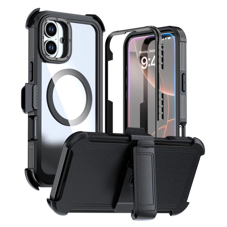 เคสโทรศัพท์อะคริลิกแบบครอบคลุมเต็มที่พร้อมคลิปหลังแม่เหล็ก สำหรับ iPhone 16 Plus, สำหรับ iPhone 16, สำหรับ iPhone 15 Pro Max, สำหรับ iPhone 15 Pro, สำหรับ iPhone 15 Plus / 14 Plus, สำหรับ iPhone 15