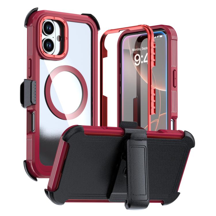 เคสโทรศัพท์อะคริลิกแบบครอบคลุมเต็มที่พร้อมคลิปหลังแม่เหล็ก สำหรับ iPhone 16 Plus, สำหรับ iPhone 16, สำหรับ iPhone 15 Pro Max, สำหรับ iPhone 15 Pro, สำหรับ iPhone 15 Plus / 14 Plus, สำหรับ iPhone 15