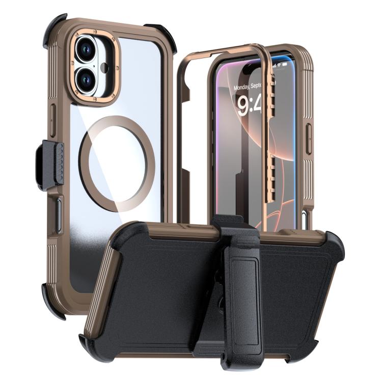 เคสโทรศัพท์อะคริลิกแบบครอบคลุมเต็มที่พร้อมคลิปหลังแม่เหล็ก สำหรับ iPhone 16 Plus, สำหรับ iPhone 16, สำหรับ iPhone 15 Pro Max, สำหรับ iPhone 15 Pro, สำหรับ iPhone 15 Plus / 14 Plus, สำหรับ iPhone 15