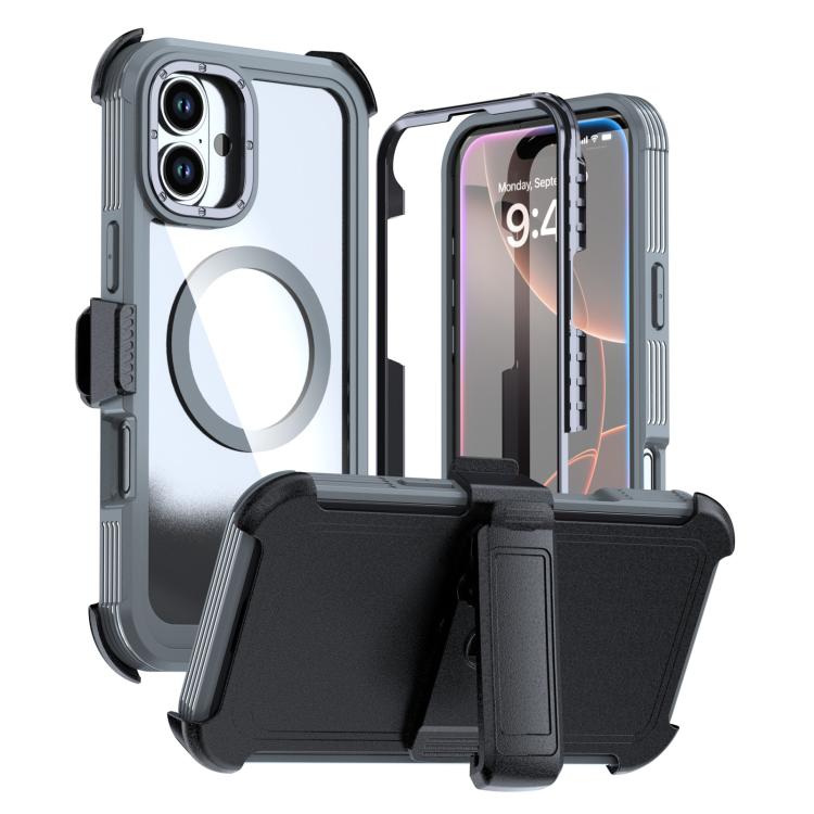 เคสโทรศัพท์อะคริลิกแบบครอบคลุมเต็มที่พร้อมคลิปหลังแม่เหล็ก สำหรับ iPhone 16 Plus, สำหรับ iPhone 16, สำหรับ iPhone 15 Pro Max, สำหรับ iPhone 15 Pro, สำหรับ iPhone 15 Plus / 14 Plus, สำหรับ iPhone 15