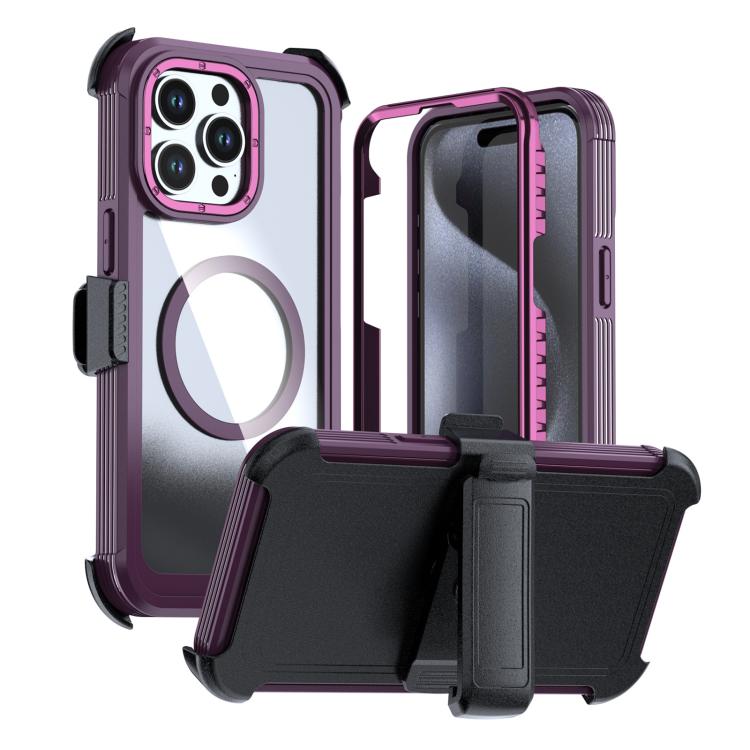 เคสโทรศัพท์อะคริลิกแบบครอบคลุมเต็มที่พร้อมคลิปหลังแม่เหล็ก สำหรับ iPhone 16 Plus, สำหรับ iPhone 16, สำหรับ iPhone 15 Pro Max, สำหรับ iPhone 15 Pro, สำหรับ iPhone 15 Plus / 14 Plus, สำหรับ iPhone 15