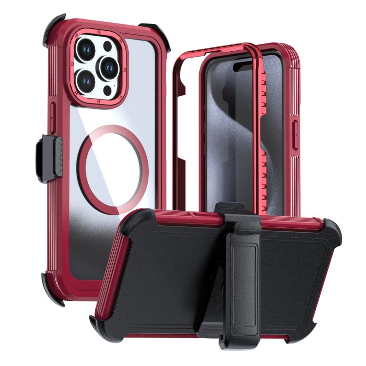 เคสโทรศัพท์อะคริลิกแบบครอบคลุมเต็มที่พร้อมคลิปหลังแม่เหล็ก สำหรับ iPhone 16 Plus, สำหรับ iPhone 16, สำหรับ iPhone 15 Pro Max, สำหรับ iPhone 15 Pro, สำหรับ iPhone 15 Plus / 14 Plus, สำหรับ iPhone 15