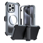 เคสโทรศัพท์อะคริลิกแบบครอบคลุมเต็มที่พร้อมคลิปหลังแม่เหล็ก สำหรับ iPhone 16 Plus, สำหรับ iPhone 16, สำหรับ iPhone 15 Pro Max, สำหรับ iPhone 15 Pro, สำหรับ iPhone 15 Plus / 14 Plus, สำหรับ iPhone 15