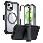 เคสโทรศัพท์อะคริลิกแบบครอบคลุมเต็มที่พร้อมคลิปหลังแม่เหล็ก สำหรับ iPhone 16 Plus, สำหรับ iPhone 16, สำหรับ iPhone 15 Pro Max, สำหรับ iPhone 15 Pro, สำหรับ iPhone 15 Plus / 14 Plus, สำหรับ iPhone 15