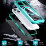 Acrylic Full Coverage Magnetic Phone Case with Back Clip, For iPhone 14 / 13, For iPhone 14 Pro, For iPhone 14 Pro Max, For iPhone 13 Pro Max, For iPhone 13 Pro, For iPhone 12 / 12 Pro