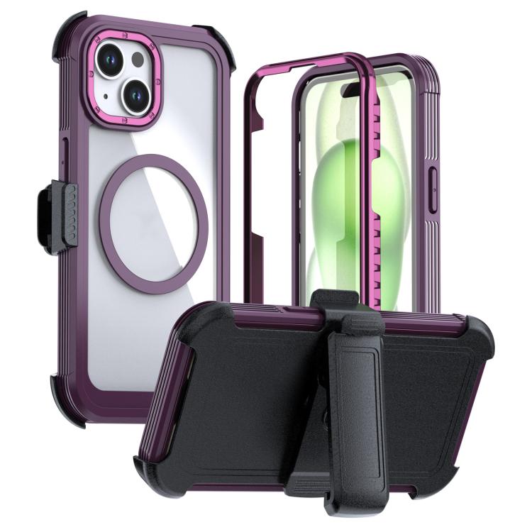 Acrylic Full Coverage Magnetic Phone Case with Back Clip, For iPhone 14 / 13, For iPhone 14 Pro, For iPhone 14 Pro Max, For iPhone 13 Pro Max, For iPhone 13 Pro, For iPhone 12 / 12 Pro