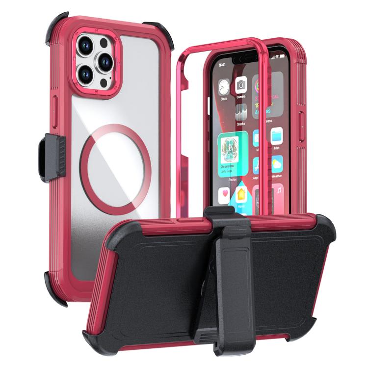 Acrylic Full Coverage Magnetic Phone Case with Back Clip, For iPhone 14 / 13, For iPhone 14 Pro, For iPhone 14 Pro Max, For iPhone 13 Pro Max, For iPhone 13 Pro, For iPhone 12 / 12 Pro