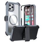 Acrylic Full Coverage Magnetic Phone Case with Back Clip, For iPhone 14 / 13, For iPhone 14 Pro, For iPhone 14 Pro Max, For iPhone 13 Pro Max, For iPhone 13 Pro, For iPhone 12 / 12 Pro