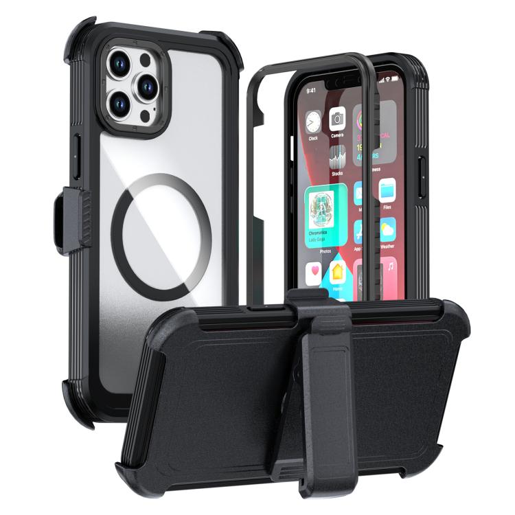 เคสโทรศัพท์อะคริลิกแบบครอบคลุมเต็มที่พร้อมคลิปหลังแม่เหล็ก สำหรับ iPhone 12 Pro Max
