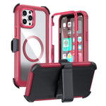 เคสโทรศัพท์อะคริลิกแบบครอบคลุมเต็มที่พร้อมคลิปหลังแม่เหล็ก สำหรับ iPhone 12 Pro Max
