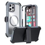 เคสโทรศัพท์อะคริลิกแบบครอบคลุมเต็มที่พร้อมคลิปหลังแม่เหล็ก สำหรับ iPhone 12 Pro Max
