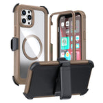 เคสโทรศัพท์อะคริลิกแบบครอบคลุมเต็มที่พร้อมคลิปหลังแม่เหล็ก สำหรับ iPhone 12 Pro Max