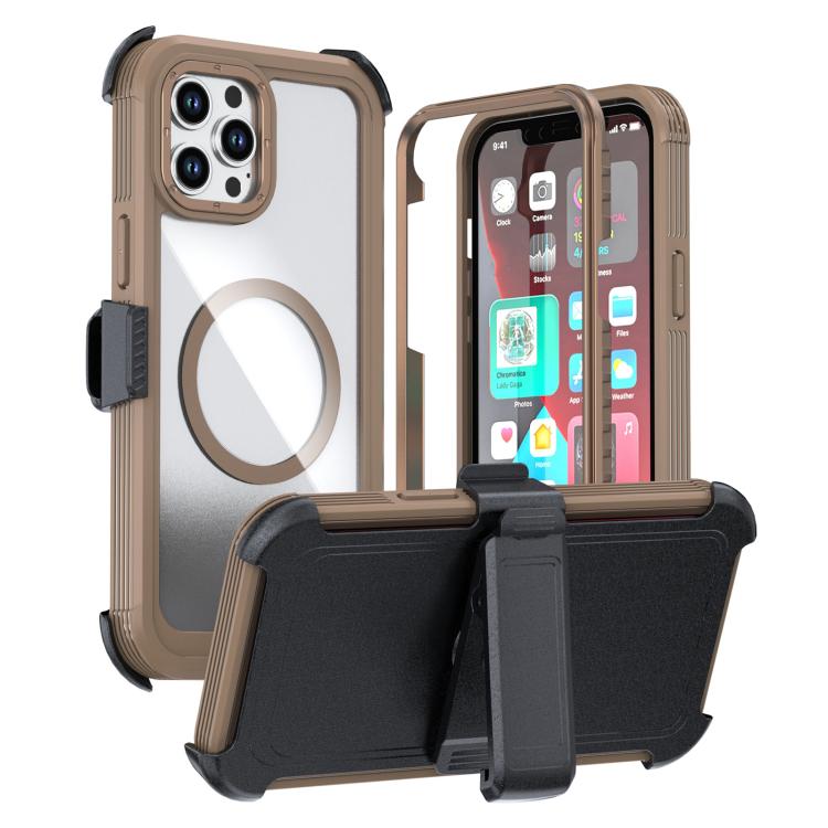 เคสโทรศัพท์อะคริลิกแบบครอบคลุมเต็มที่พร้อมคลิปหลังแม่เหล็ก สำหรับ iPhone 12 Pro Max