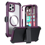 เคสโทรศัพท์อะคริลิกแบบครอบคลุมเต็มที่พร้อมคลิปหลังแม่เหล็ก สำหรับ iPhone 12 Pro Max
