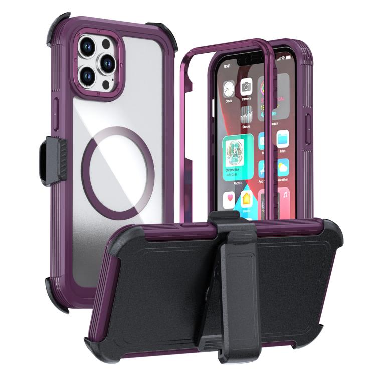 เคสโทรศัพท์อะคริลิกแบบครอบคลุมเต็มที่พร้อมคลิปหลังแม่เหล็ก สำหรับ iPhone 12 Pro Max