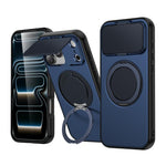 เคสโทรศัพท์ไฮบริด PC TPU พร้อมที่ยึดเลนส์หมุนแม่เหล็ก ShellGod สำหรับ iPhone 17 Pro Max, สำหรับ iPhone 17 Pro