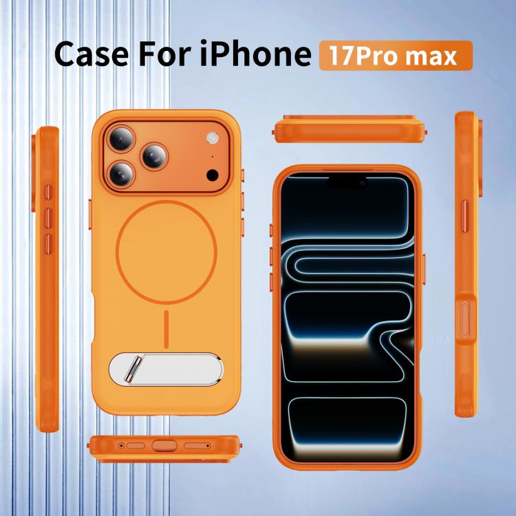 เคสโทรศัพท์แม่เหล็กเลียนแบบสีสองสีพร้อมที่จับ สำหรับ iPhone 17 Pro Max, สำหรับ iPhone 17 Pro