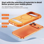 เคสโทรศัพท์แม่เหล็กเลียนแบบสีสองสีพร้อมที่จับ สำหรับ iPhone 17 Pro Max, สำหรับ iPhone 17 Pro