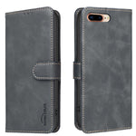 เคสโทรศัพท์หนังวีแกนลายผิวลูกวัวสีพื้นพร้อม RFID สำหรับ iPhone XS Max, สำหรับ iPhone 6 Plus/7 Plus/8 Plus, สำหรับ iPhone 6 / 7 / 8