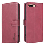 เคสโทรศัพท์หนังวีแกนลายผิวลูกวัวสีพื้นพร้อม RFID สำหรับ iPhone XS Max, สำหรับ iPhone 6 Plus/7 Plus/8 Plus, สำหรับ iPhone 6 / 7 / 8