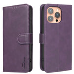 เคสโทรศัพท์หนังวีแกนลายผิวลูกวัวสีพื้นพร้อม RFID สำหรับ iPhone XS Max, สำหรับ iPhone 6 Plus/7 Plus/8 Plus, สำหรับ iPhone 6 / 7 / 8
