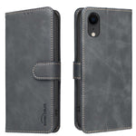 เคสโทรศัพท์หนังวีแกนลายผิวลูกวัวสีพื้นพร้อม RFID สำหรับ iPhone XS Max, สำหรับ iPhone 6 Plus/7 Plus/8 Plus, สำหรับ iPhone 6 / 7 / 8