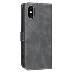 เคสโทรศัพท์หนังวีแกนลายผิวลูกวัวสีพื้นพร้อม RFID สำหรับ iPhone XS Max, สำหรับ iPhone 6 Plus/7 Plus/8 Plus, สำหรับ iPhone 6 / 7 / 8