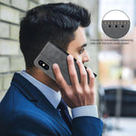 เคสโทรศัพท์หนังวีแกนลายผิวลูกวัวสีพื้นพร้อม RFID สำหรับ iPhone XS Max, สำหรับ iPhone 6 Plus/7 Plus/8 Plus, สำหรับ iPhone 6 / 7 / 8