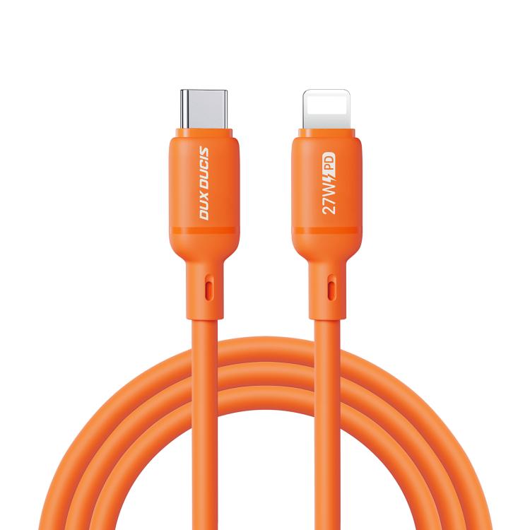 DUX DUCIS ซีรีส์ SILI สายข้อมูลซิลิโคน 27W Type-C เป็น 8 Pin ความยาว 1 ม., Type-C เป็น 8 Pin
