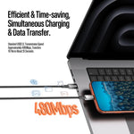 DUX DUCIS ซีรีส์ WLCM สายข้อมูลถักโปร่งใสไล่ระดับ 27W Type-C เป็น 8 Pin ความยาว 1 ม., Type-C เป็น 8 Pin