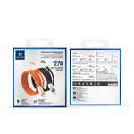 DUX DUCIS ซีรีส์ WLCM สายข้อมูลถักโปร่งใสไล่ระดับ 27W Type-C เป็น 8 Pin ความยาว 1 ม., Type-C เป็น 8 Pin