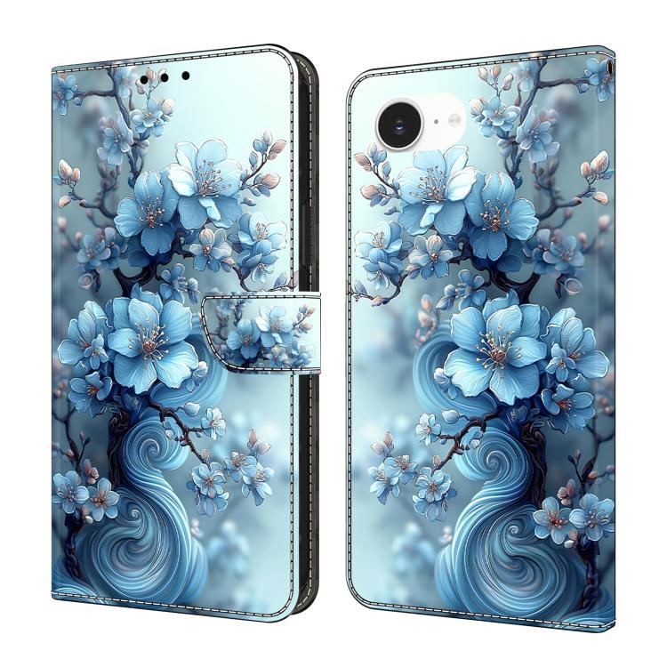 Crystal-Like Painted Vegan Leather Phone Case, For iPhone 17e / 16e, For iPhone 17 Pro Max, For iPhone 17 Pro, For iPhone 17