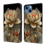 เคสโทรศัพท์หนังวีแกนทาสีใสเหมือนคริสตัล สำหรับ iPhone 15 Pro Max, สำหรับ iPhone 15 Pro, สำหรับ iPhone 14 / 13, สำหรับ iPhone 14 Pro