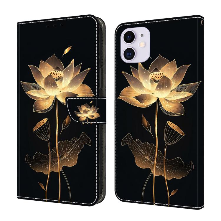เคสโทรศัพท์หนังวีแกนทาสีใสเหมือนคริสตัล สำหรับ iPhone 11