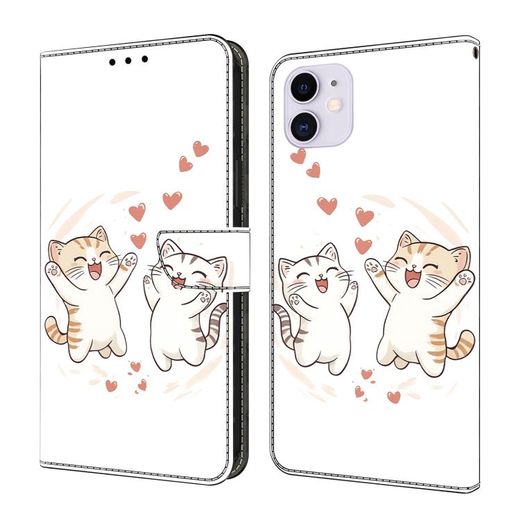 เคสโทรศัพท์หนังวีแกนทาสีใสเหมือนคริสตัล สำหรับ iPhone 11