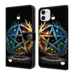 เคสโทรศัพท์หนังวีแกนทาสีใสเหมือนคริสตัล สำหรับ iPhone 11