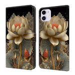 เคสโทรศัพท์หนังวีแกนทาสีใสเหมือนคริสตัล สำหรับ iPhone 11