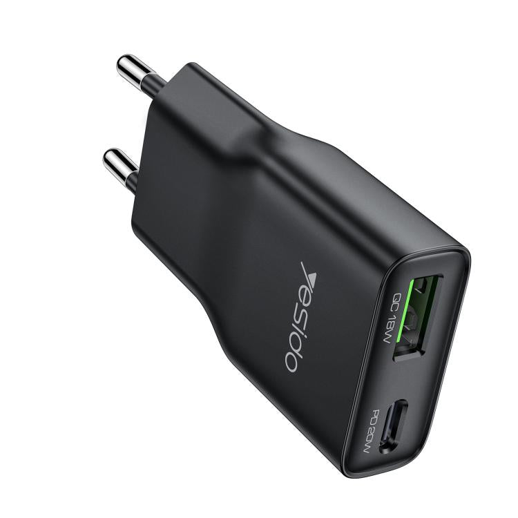 Yesido YC112 ที่ชาร์จเร็ว PD QC 20W แบบพอร์ตคู่บางพิเศษ, YC112