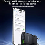 Yesido YC112 ที่ชาร์จเร็ว PD QC 20W แบบพอร์ตคู่บางพิเศษ, YC112