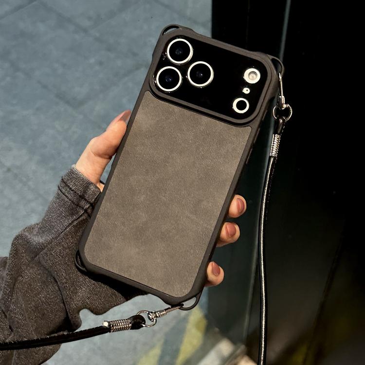 เคสโทรศัพท์หนังเทียมรูเล็กกันกระแทกพร้อมสายสะพายข้าง PU สำหรับ iPhone 17 Pro Max, สำหรับ iPhone 17 Pro
