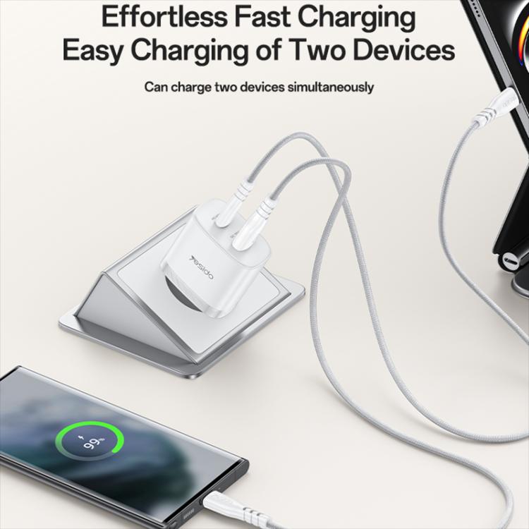 ชุดที่ชาร์จเร็ว Yesido PD45W USB และ Type-C แบบอินเทอร์เฟซคู่ พร้อมปลั๊ก EU, UK, US