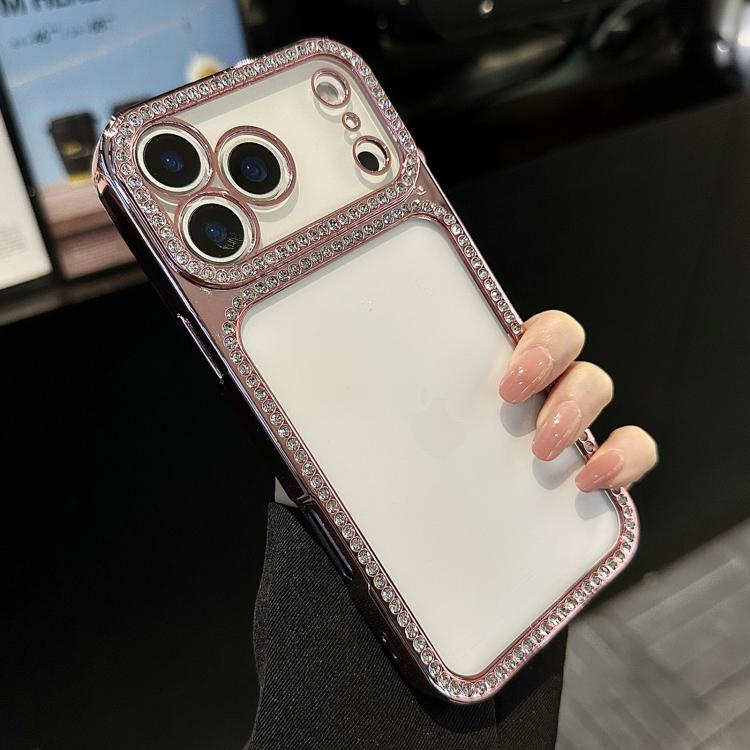 เคสโทรศัพท์ Electroplating PC Hybrid TPU ประดับเพชรรูปแบบสำหรับ iPhone 17 Pro Max, สำหรับ iPhone 17 Pro