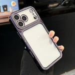 เคสโทรศัพท์ Electroplating PC Hybrid TPU ประดับเพชรรูปแบบสำหรับ iPhone 17 Pro Max, สำหรับ iPhone 17 Pro